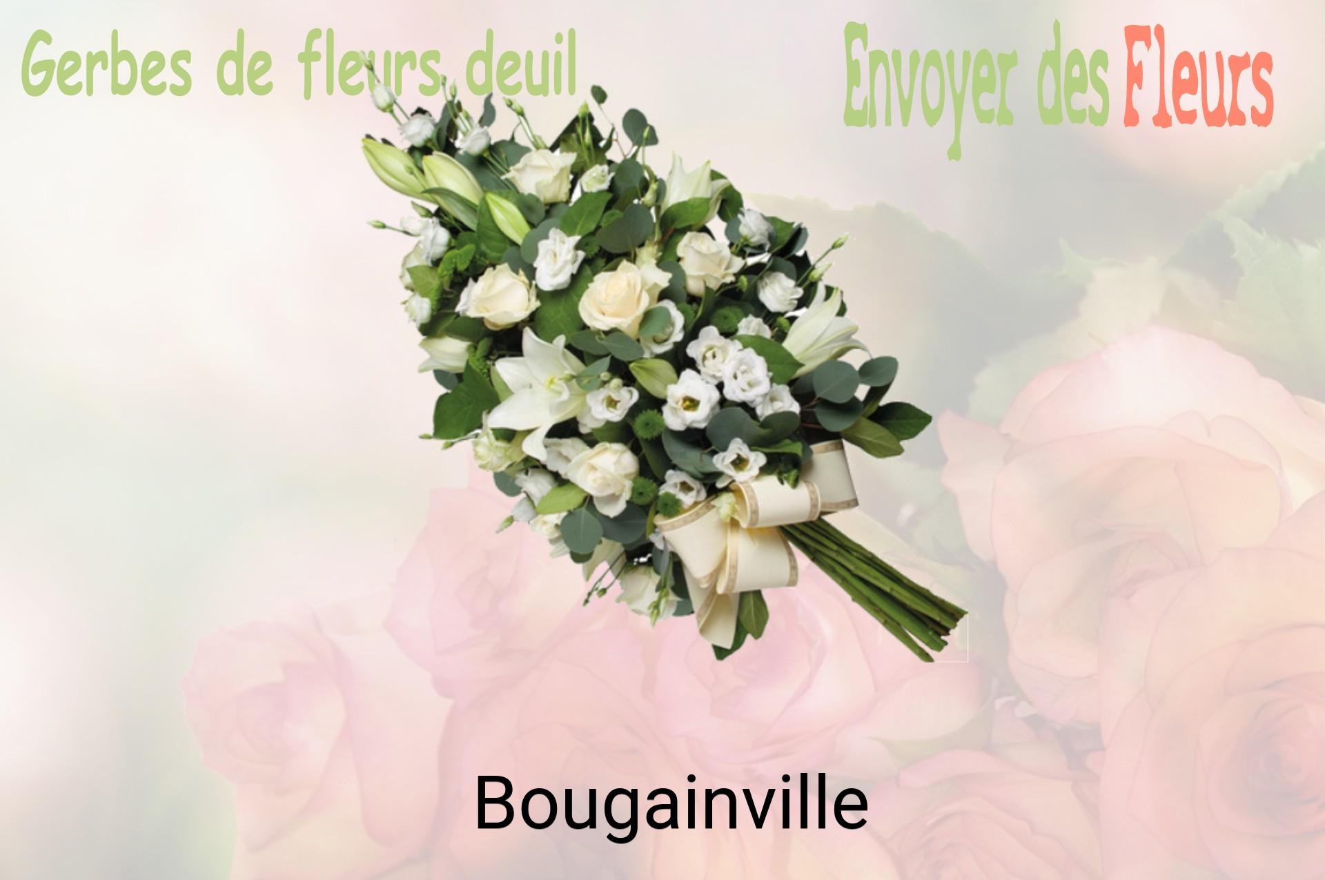 Gerbe de fleurs de deuil livrée à Bougainville